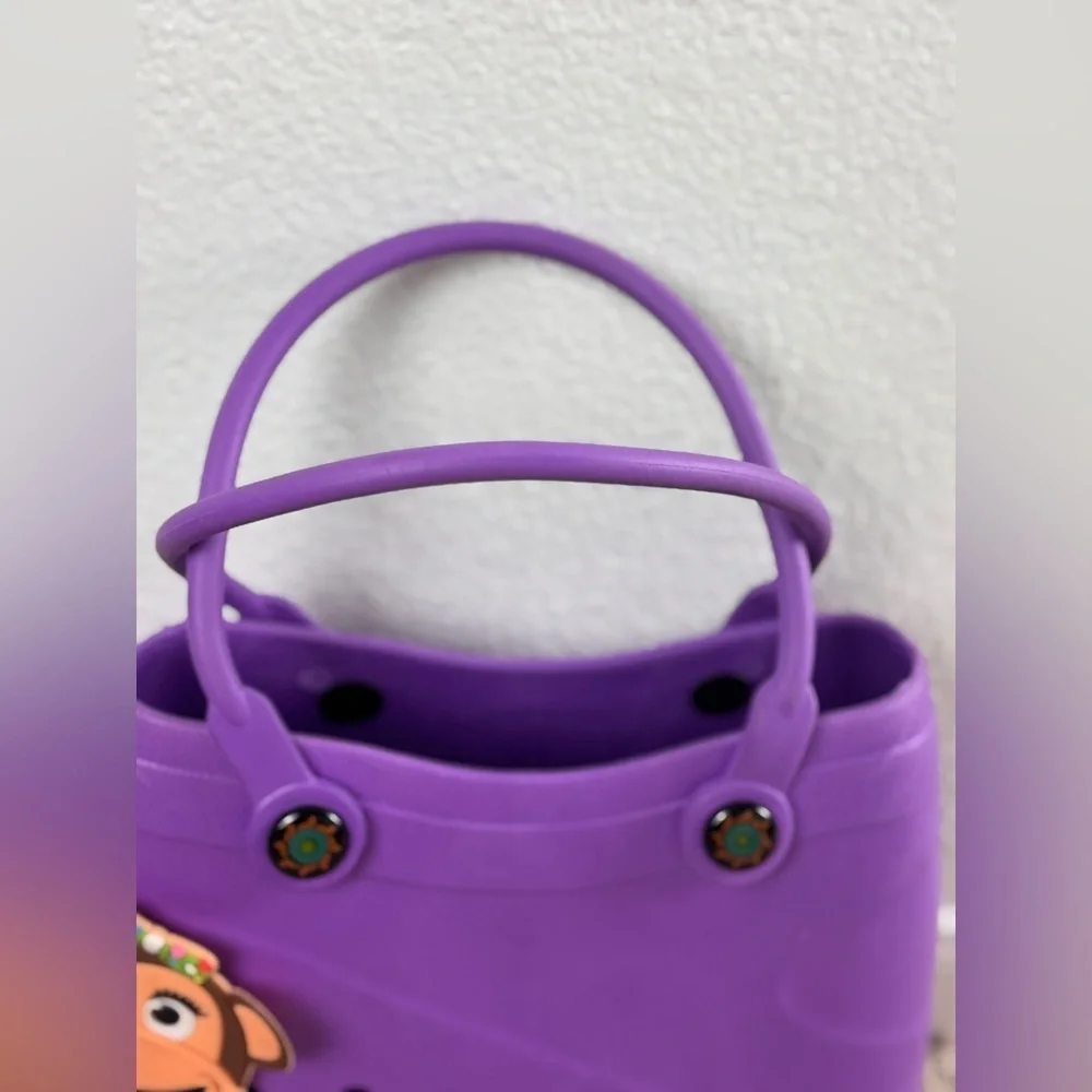 Optari Sol Tote Croc Style Purple Large Hand Tote Bag Waterproof Colorful
